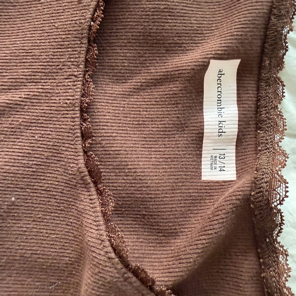 Abercrombie Kids Chocolate Ribbed Tee